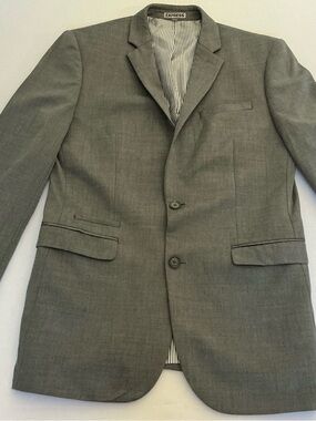 Express Men's Gray Two-Button Blazer